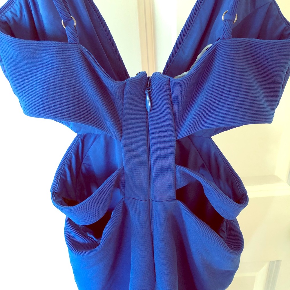 NWOT. Sexy blue mini Bebe dress 👗